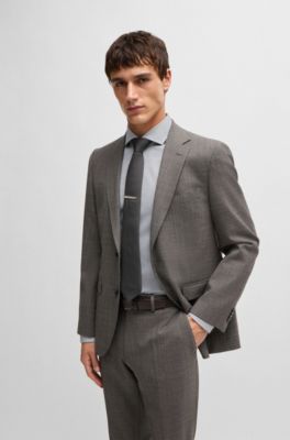 Camisa slim fit en algod&oacute;n el&aacute;stico de planchado f&aacute;cil, Azul oscuro