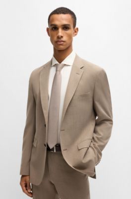 Regular-fit shirt in cotton-cashmere twill, White