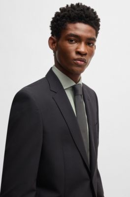 Regular-fit shirt in cotton-cashmere twill, Light Green