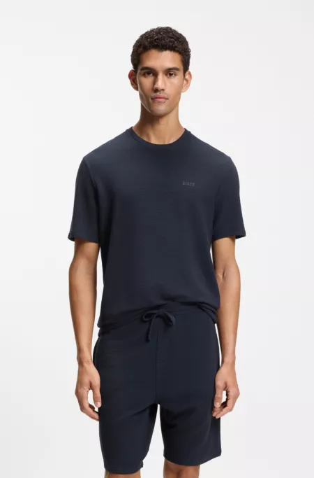 Pajama T-shirt in ottoman fabric with embroidered logo