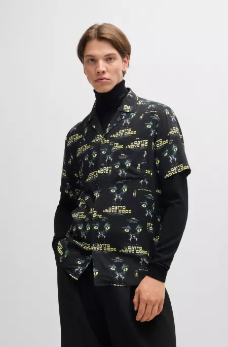 Relaxed-fit shirt with 70s film graphics