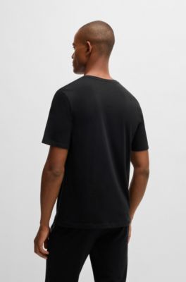 BOSS Tshirt de pyjama en coton stretch à logo et rayures