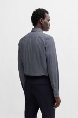 BOSS - Slim-fit shirt in printed performance-stretch jersey