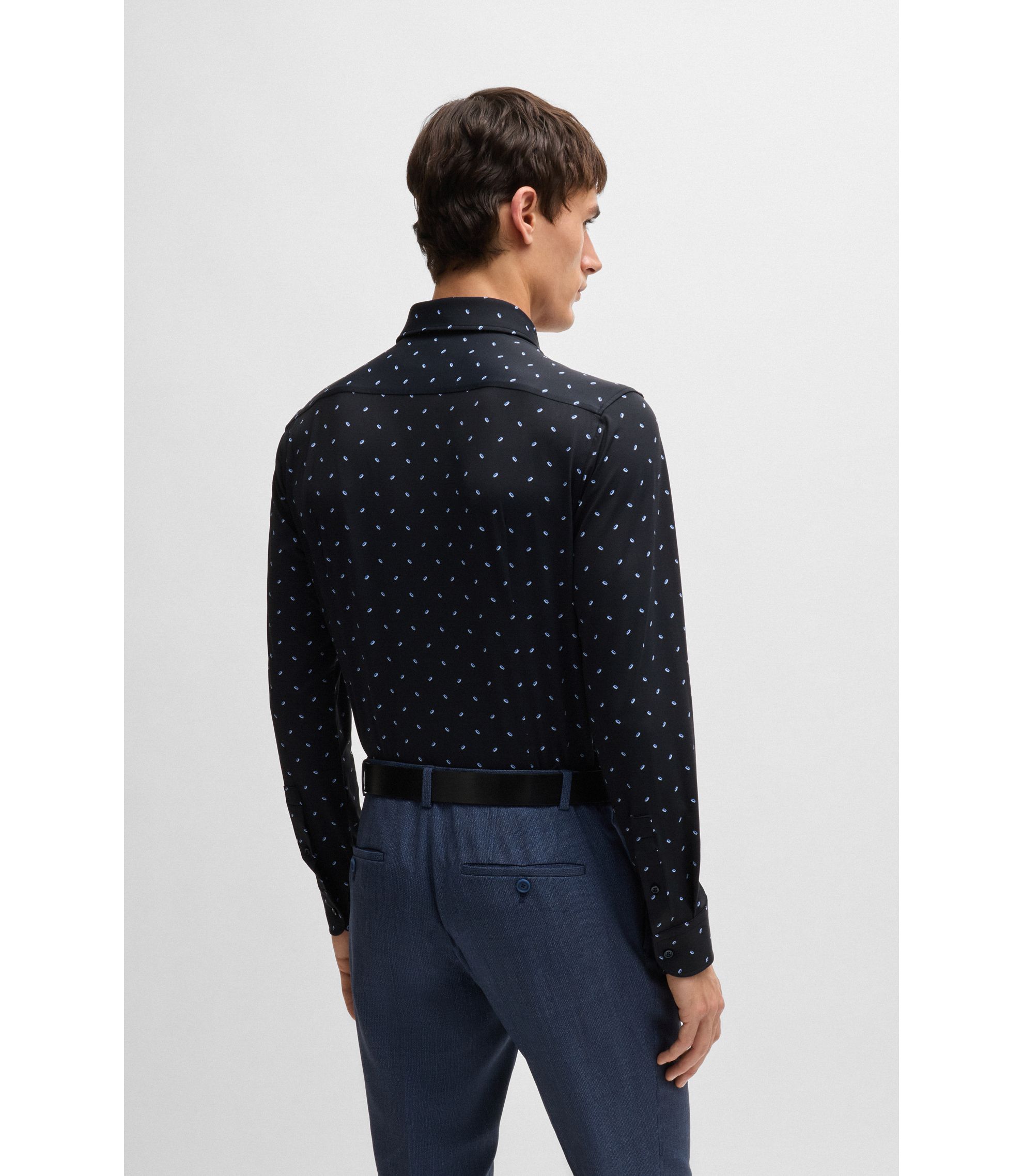 Azul Camisas Slim Fit Hombre H&m Algodón Camisas Hombre Amazon