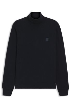 Pull à col roulé en coton et cachemire