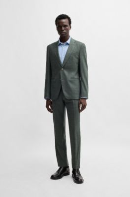 Camisa slim fit en punto de algod&oacute;n el&aacute;stico, Celeste