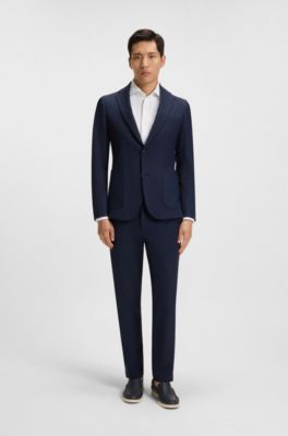 Camisa slim fit en punto piqu&eacute; de algod&oacute;n, Blanco