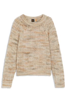 Multicoloured-yarn sweater in an alpaca blend, Patterned