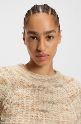 Multicoloured-yarn sweater in an alpaca blend, Patterned