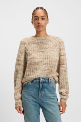 Jersey relaxed fit de mezcla de alpaca con hilos multicolor, Fantas&iacute;a