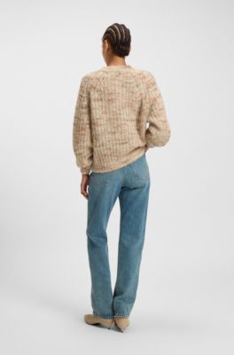 Jersey relaxed fit de mezcla de alpaca con hilos multicolor, Fantas&iacute;a