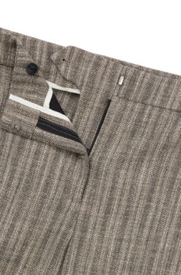 Regular-fit trousers in striped stretch cloth, Patterned