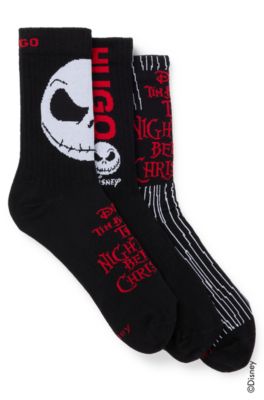 Hugo Boss Hugo X Disney's The Nightmare Before Christmas Three-pack Of Socks In Black