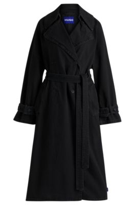 Hugo boss black trench coat best sale