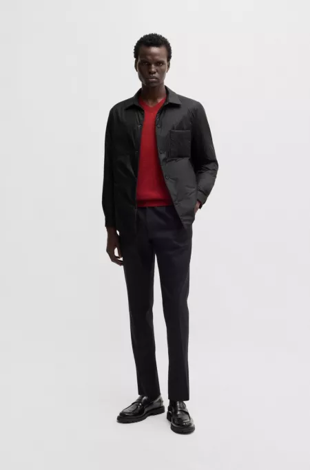 Relaxed-fit padded overshirt in water-repellent fabric