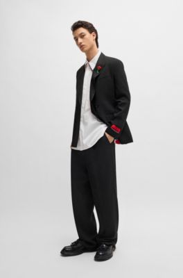 Chaqueta de corte moderno HUGO&nbsp;x&nbsp;Les Benjamins en tejido jacquard, Fantas&iacute;a