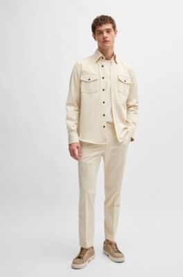 Camiseta BOSS x ASTON MARTIN de algod&oacute;n el&aacute;stico mercerizado , Blanco