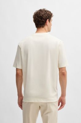 Camiseta BOSS x ASTON MARTIN de algod&oacute;n el&aacute;stico mercerizado , Blanco