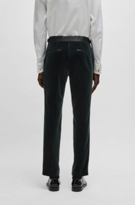 Pantalones de esmoquin slim fit en terciopelo de algod&oacute;n, Cal