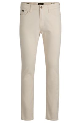 Slim-fit jeans in comfort-stretch denim, White