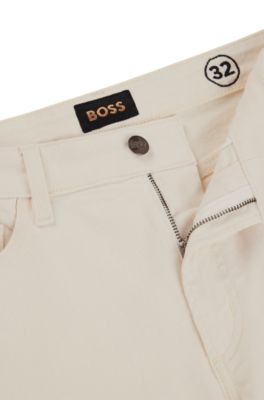 Slim-fit jeans in comfort-stretch denim, White