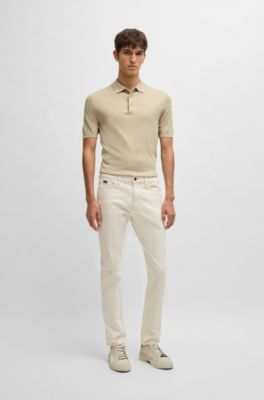 Slim-fit jeans in comfort-stretch denim, White