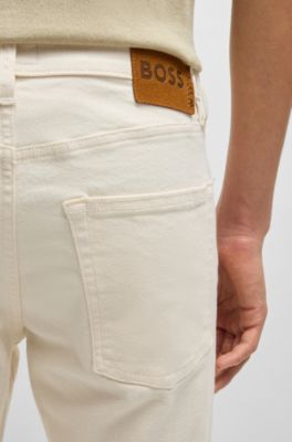 Slim-fit jeans in comfort-stretch denim, White