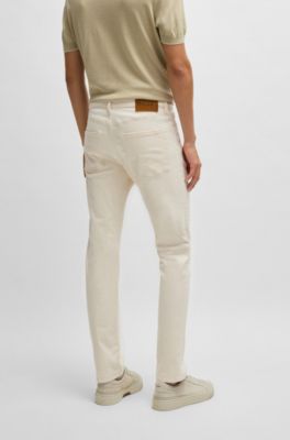 Slim-fit jeans in comfort-stretch denim, White