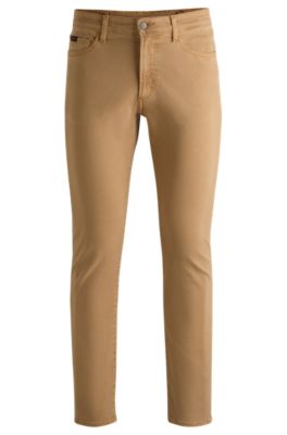 Vaqueros slim fit de c&oacute;modo denim el&aacute;stico, Beige