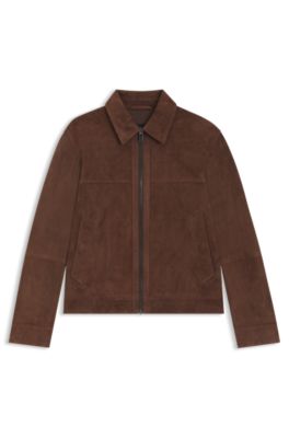 ジャケット・アウター suede dad jacket(dark brown) REGULAR FIT FAUX SUEDE JACKET - Dark brown | ZARA United States