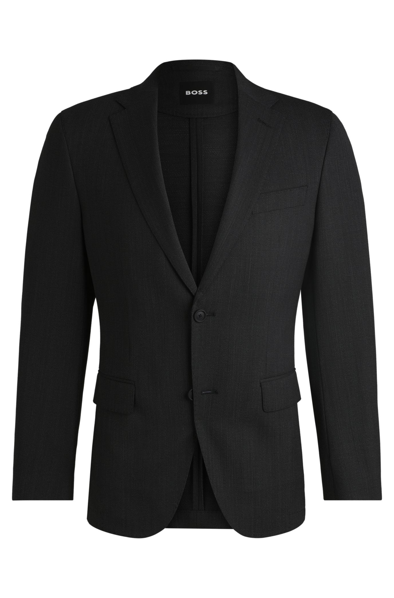 BOSS - Slim-fit suit in micro-patterned performance-stretch BOSS - Slim-fit suit in micro-patterned performance-stretch