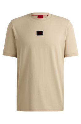 Hugo Boss Hugo Diragolino Gel T Shirt Beige In Light Beige