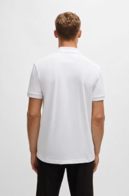 新品　BRIEFING MEN’S MINI LOGO POLO ホワイトS BOSS - Mercerized-cotton polo shirt with script logo - White