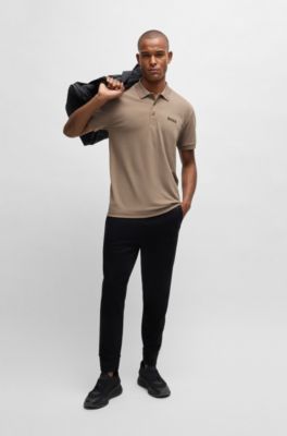 Regular-fit polo shirt with logo detail, Light Green