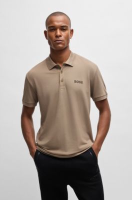 Regular-fit polo shirt with logo detail, Light Green