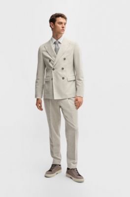 Slim-fit shirt in super-stretch fabric, White