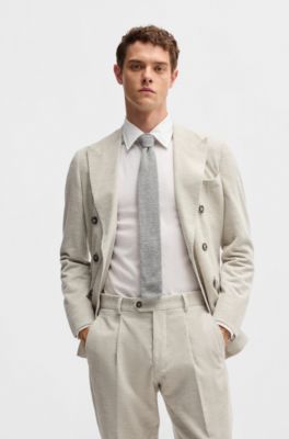 Slim-fit shirt in super-stretch fabric, White