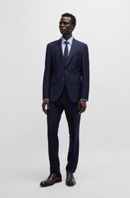 Slim-fit shirt in performance-stretch fabric, Light Blue