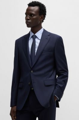 Slim-fit shirt in performance-stretch fabric, Light Blue