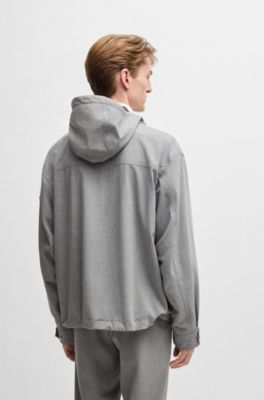 Chaqueta regular fit de tejido t&eacute;cnico el&aacute;stico, Gris