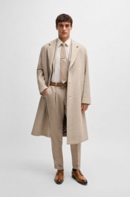 Burnished-leather Derby shoes with piped details, Brown