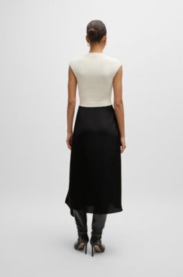 Vestido con dos partes y ribete de volante, Fantas&iacute;a