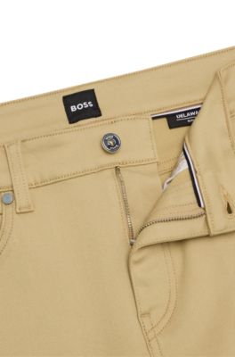 Slim-fit jeans beige stretch denim