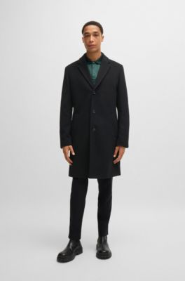 Formal coat in wool, Black