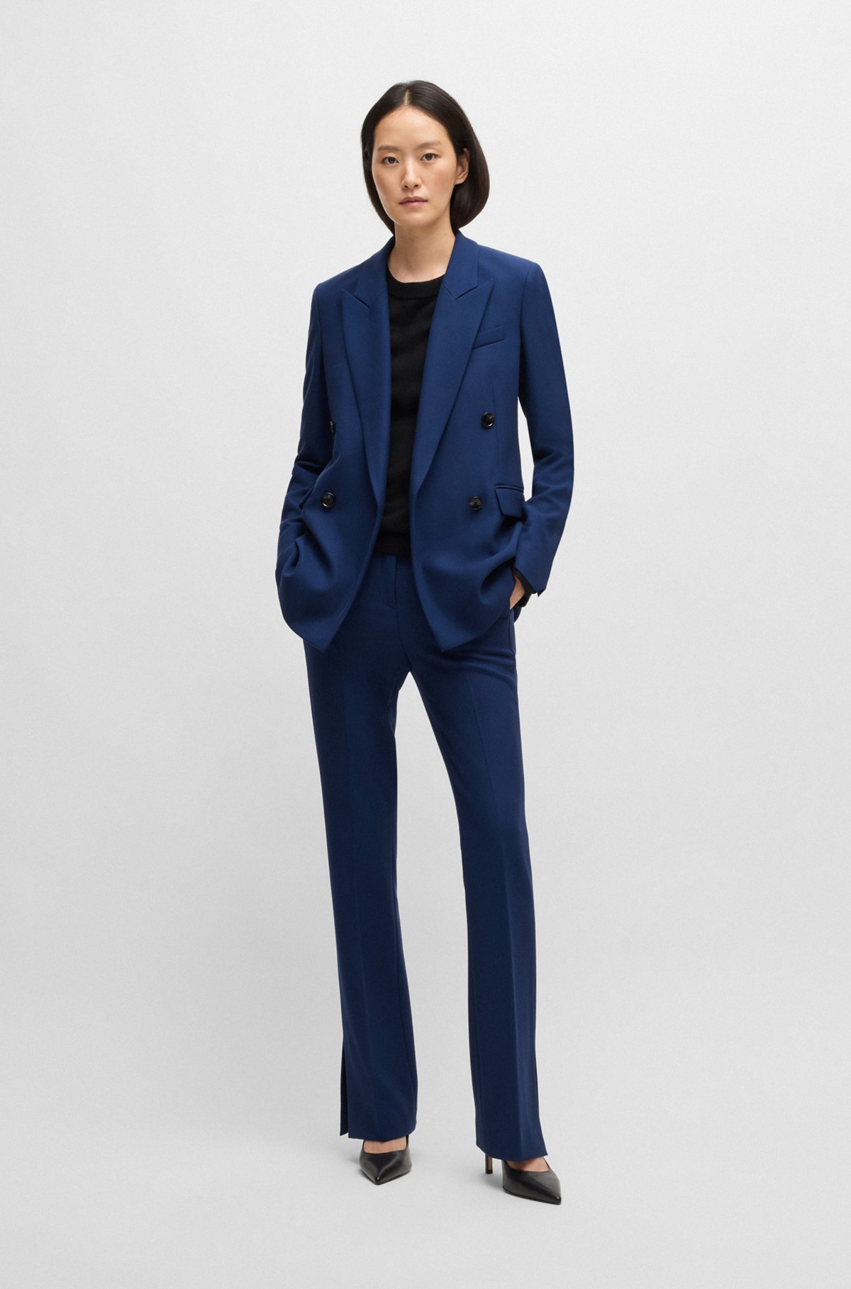BOSS - Regular-fit jacket with double-breasted closure BOSS - Regular-fit jacket with double-breasted closure