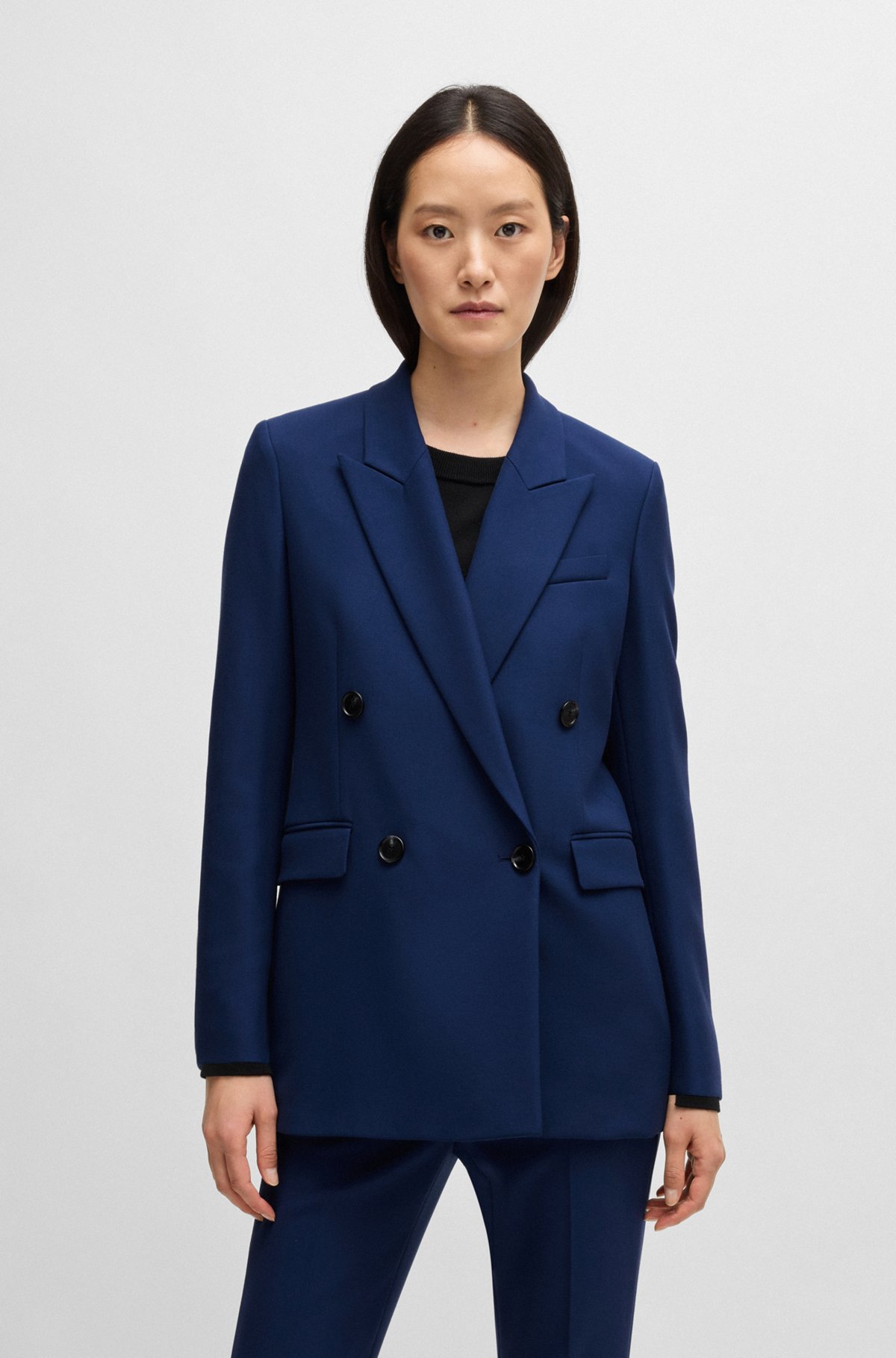 BOSS - Regular-fit jacket with double-breasted closure BOSS - Regular-fit jacket with double-breasted closure