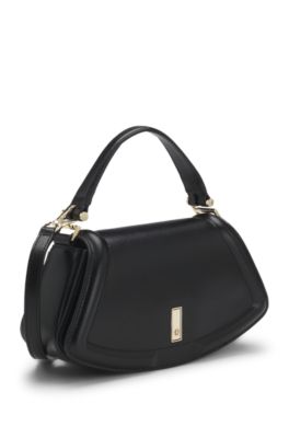 Ariell shoulder bag in leather, Black