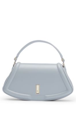 Ariell shoulder bag in leather, Light Grey
