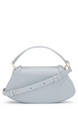 Ariell shoulder bag in leather, Light Grey