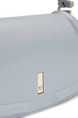 Ariell shoulder bag in leather, Light Grey